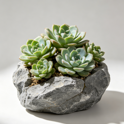 Shilin Art Succulent Ornament | Gray Rock Landscape Edition